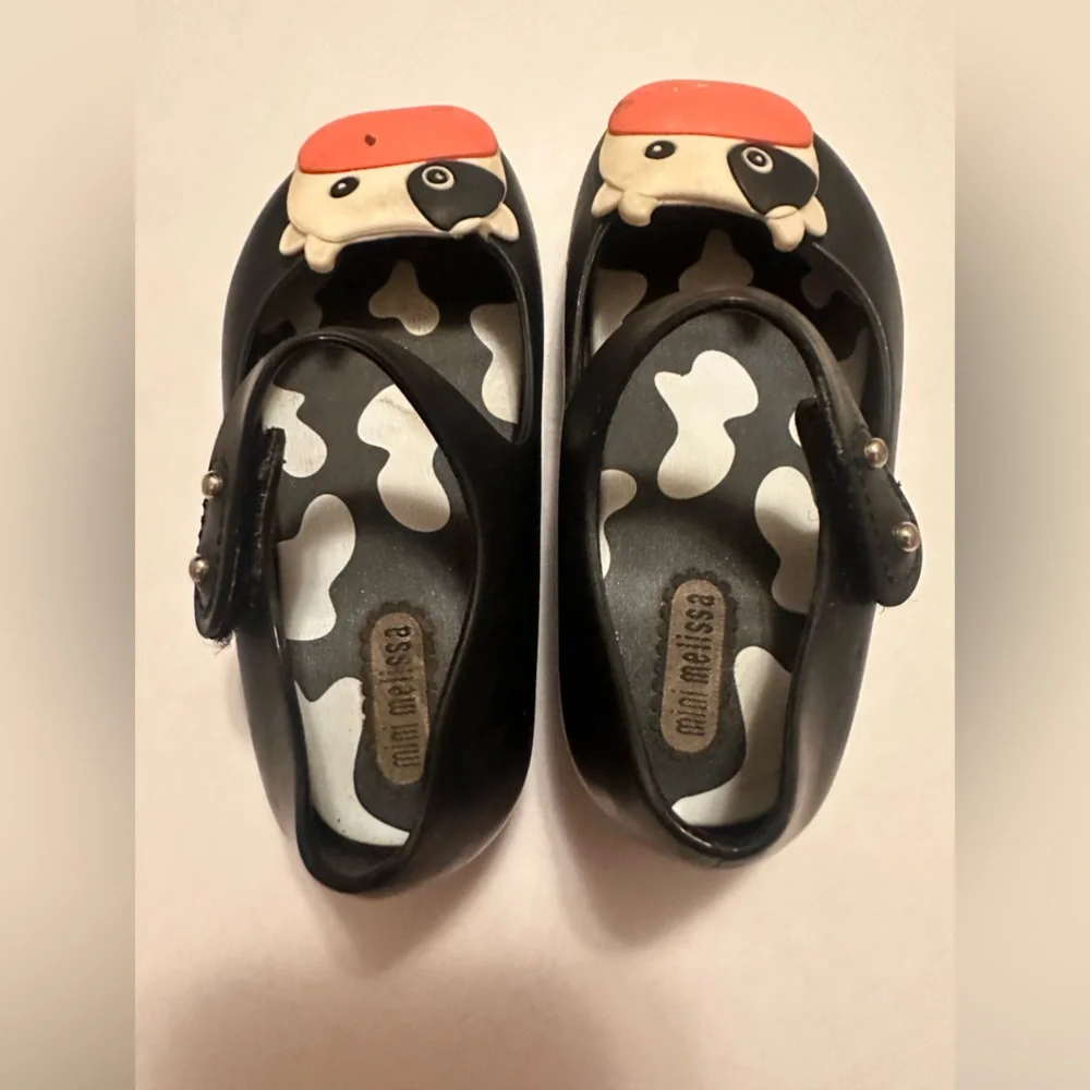 Mini Melissa Cow Mary Janes (Left Is Missing Horn)